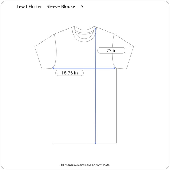 SOLD Lewit Flutter Sleeve Blouse - Picture 7 of 7